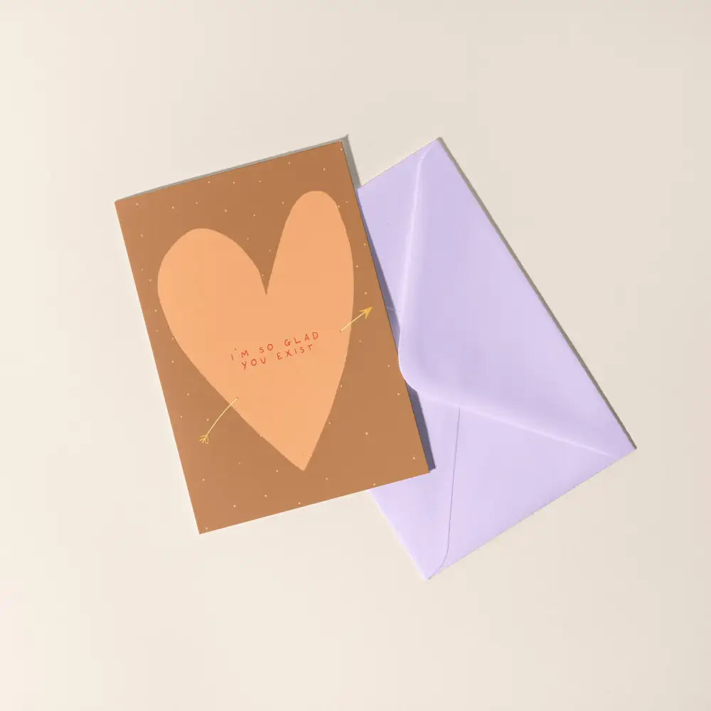 Little Black Cat Illustrated Goods - Glad You Exist Love Card | Heartfelt Valentine’s Day