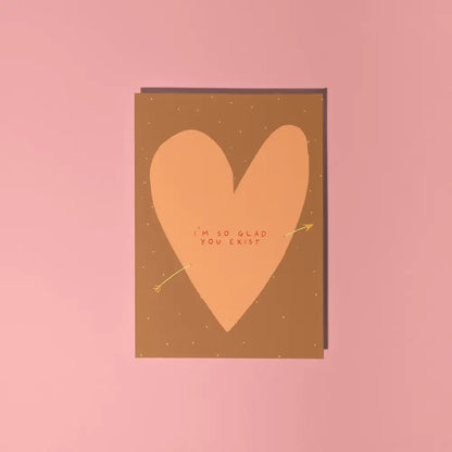 Little Black Cat Illustrated Goods - Glad You Exist Love Card | Heartfelt Valentine’s Day