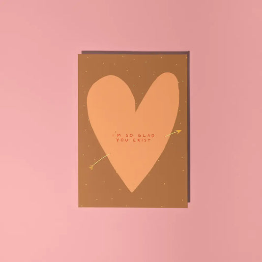 Little Black Cat Illustrated Goods - Glad You Exist Love Card | Heartfelt Valentine’s Day