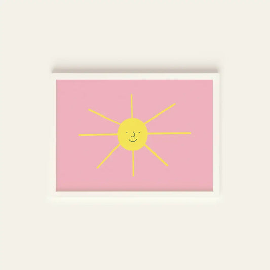 Happy Sun Postcard Print - PABOOM