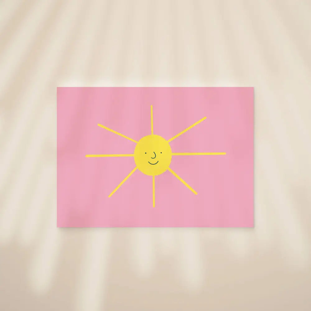 Happy Sun Postcard Print - PABOOM