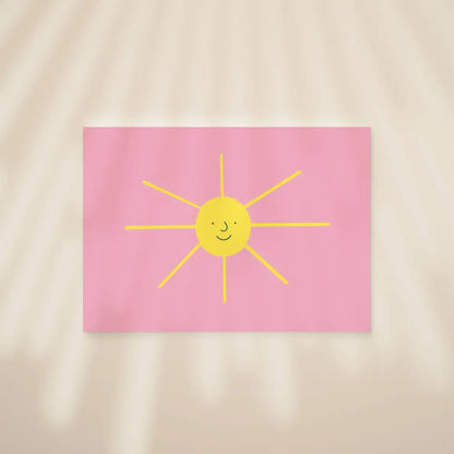 Happy Sun Postcard Print - PABOOM