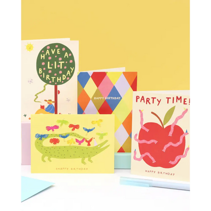 Little Black Cat Illustrated Goods - Lit Birthday Card | Bookish | Book Lover