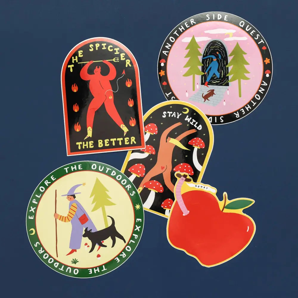 Little Black Cat Illustrated Goods - Mushroom Stay Wild Sticker | Archway Vinyl