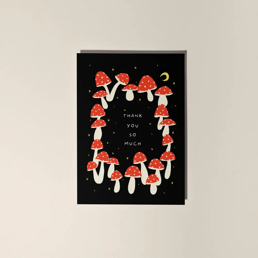 Mushroom Thank You So Much Card - PABOOM