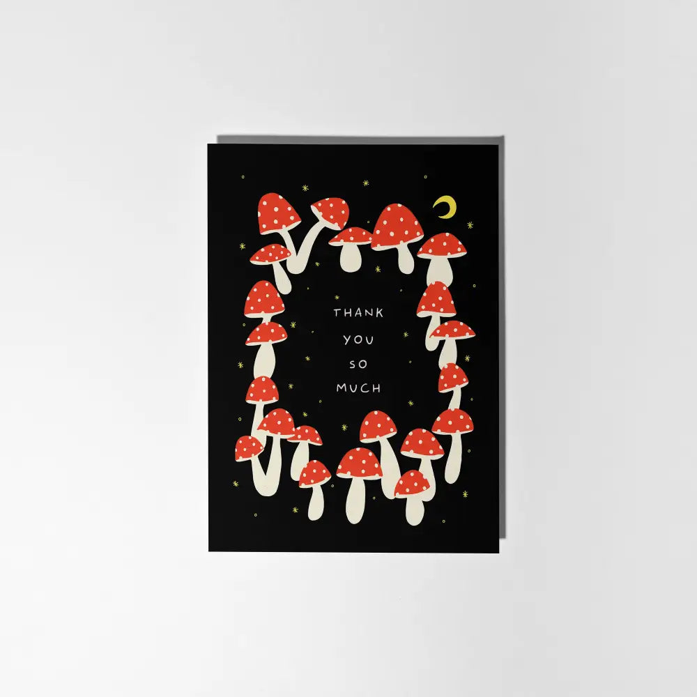 Mushroom Thank You So Much Card - PABOOM