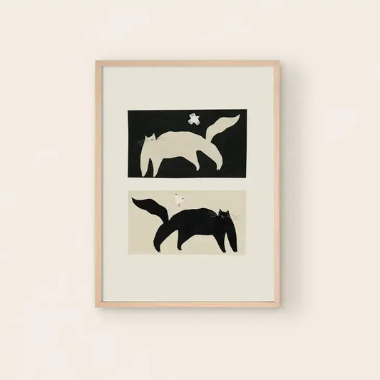 Negative/Positive Cats Print - PABOOM