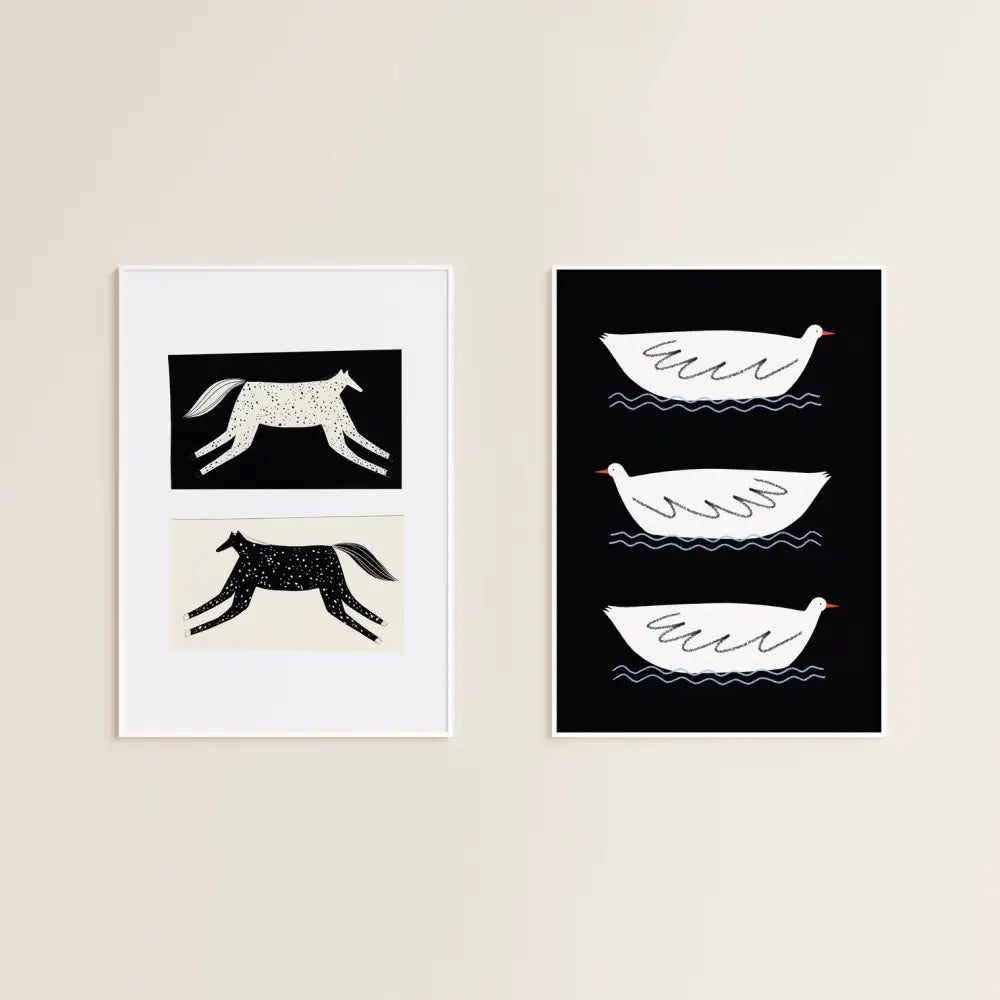 Negative/Positive Horses Print - PABOOM