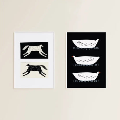 Negative/Positive Horses Print - PABOOM