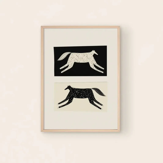 Negative/Positive Horses Print - PABOOM