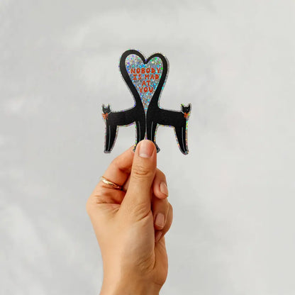 Little Black Cat Illustrated Goods - Nobody Is Mad At You Glitter Sticker