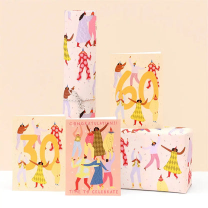 Party People Wrapping Paper Sheet - PABOOM