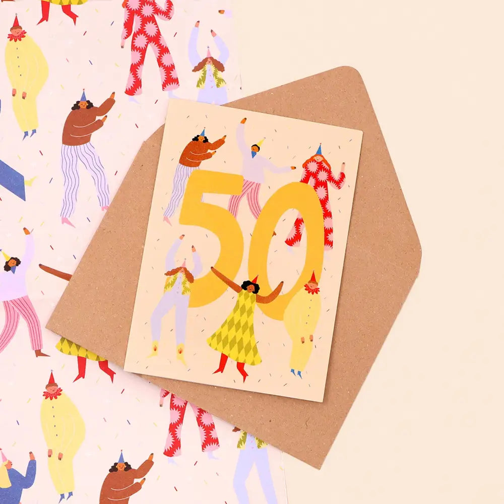 Party People Wrapping Paper Sheet - PABOOM