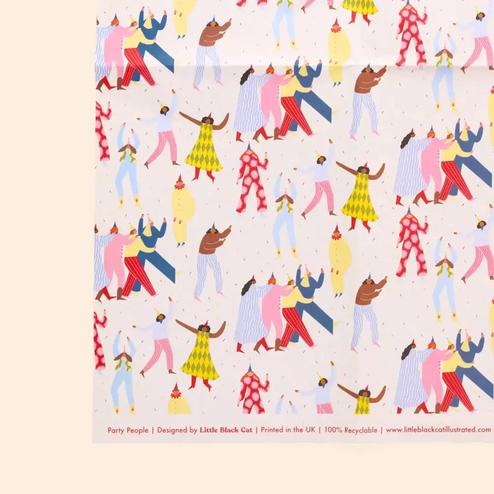 Party People Wrapping Paper Sheet - PABOOM