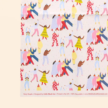 Party People Wrapping Paper Sheet - PABOOM