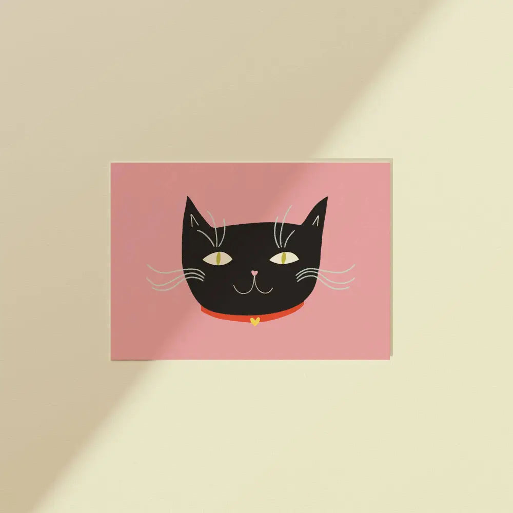 Black Cat Postcard Print - PABOOM