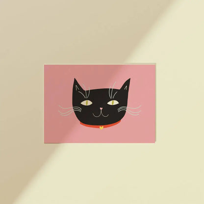 Black Cat Postcard Print - PABOOM