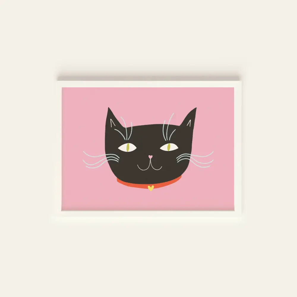 Black Cat Postcard Print - PABOOM