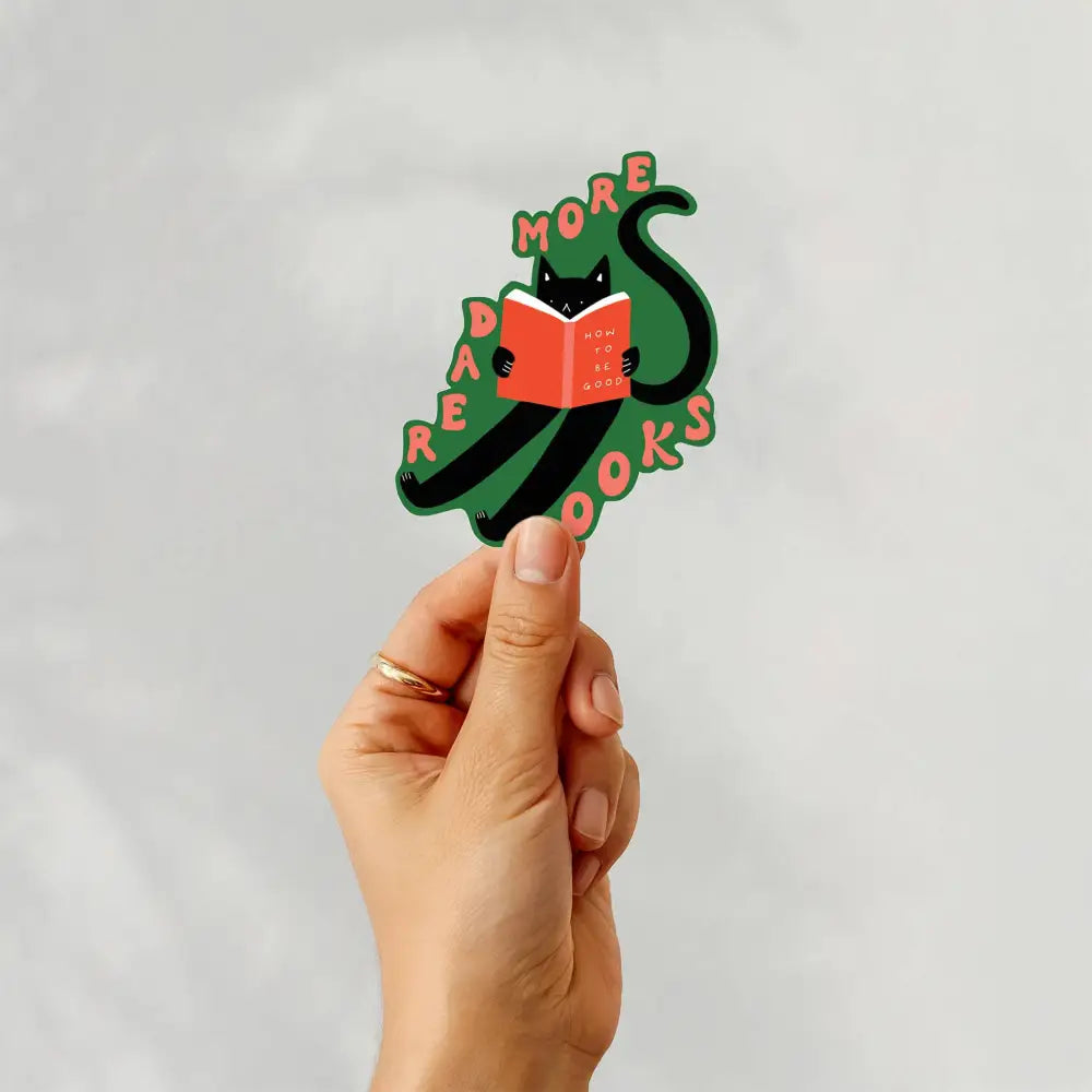 Little Black Cat Illustrated Goods - Read More Books Sticker | Vinyl | Cute