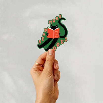 Little Black Cat Illustrated Goods - Read More Books Sticker | Vinyl | Cute