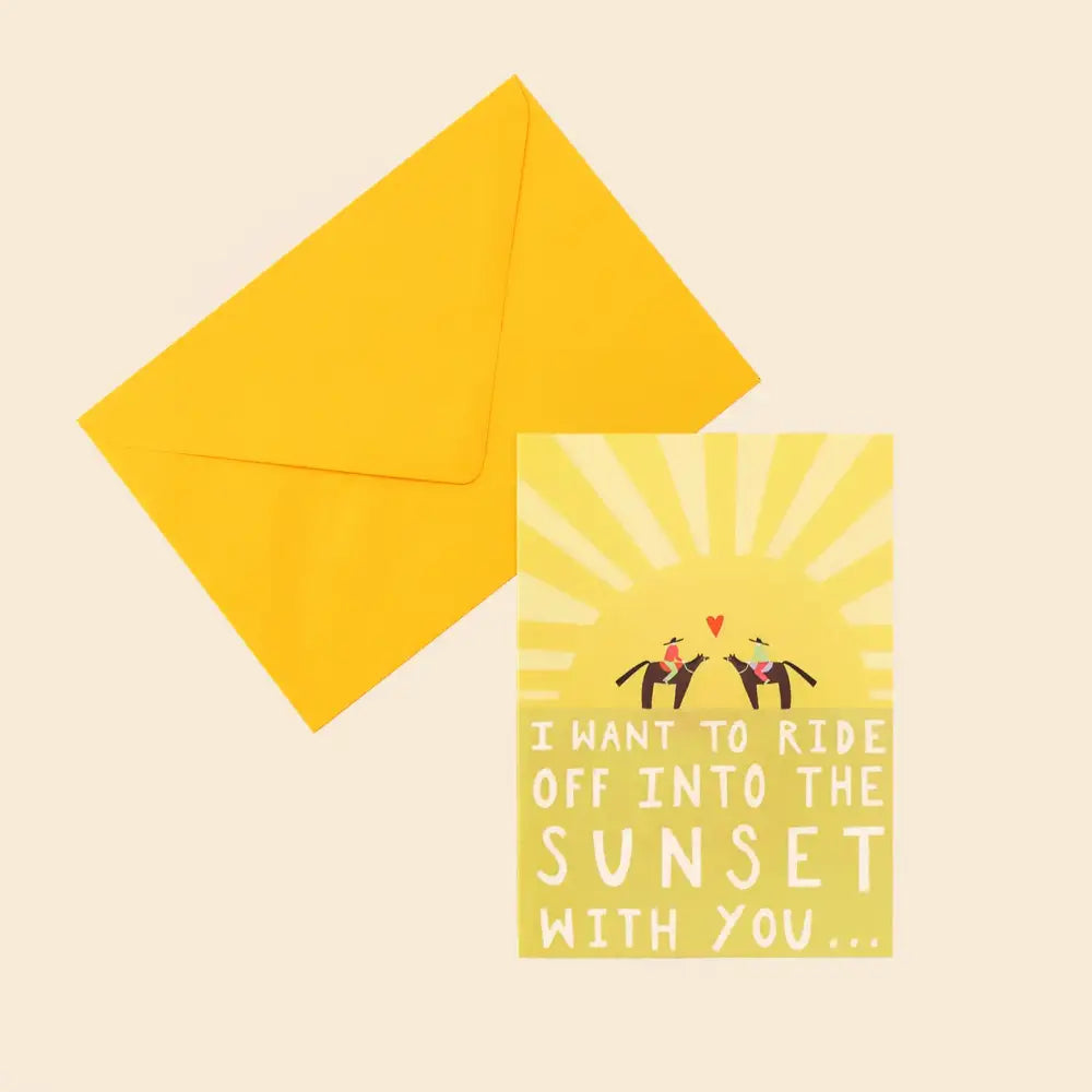 Ride Into The Sunset Card - PABOOM