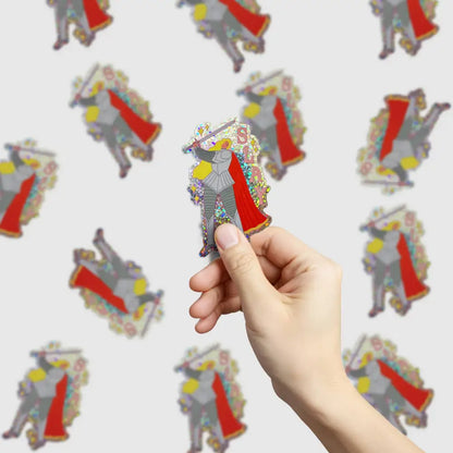 Little Black Cat Illustrated Goods - Slay Fantasy Girl Glitter Sticker | Knight | Kindle