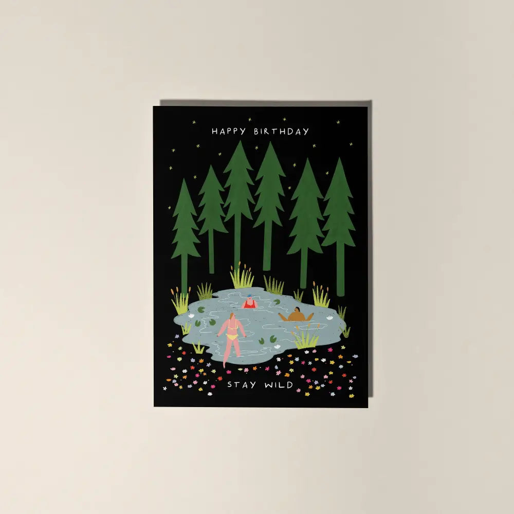 Stay Wild Swimming Birthday Card - PABOOM