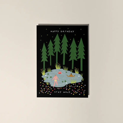 Stay Wild Swimming Birthday Card - PABOOM