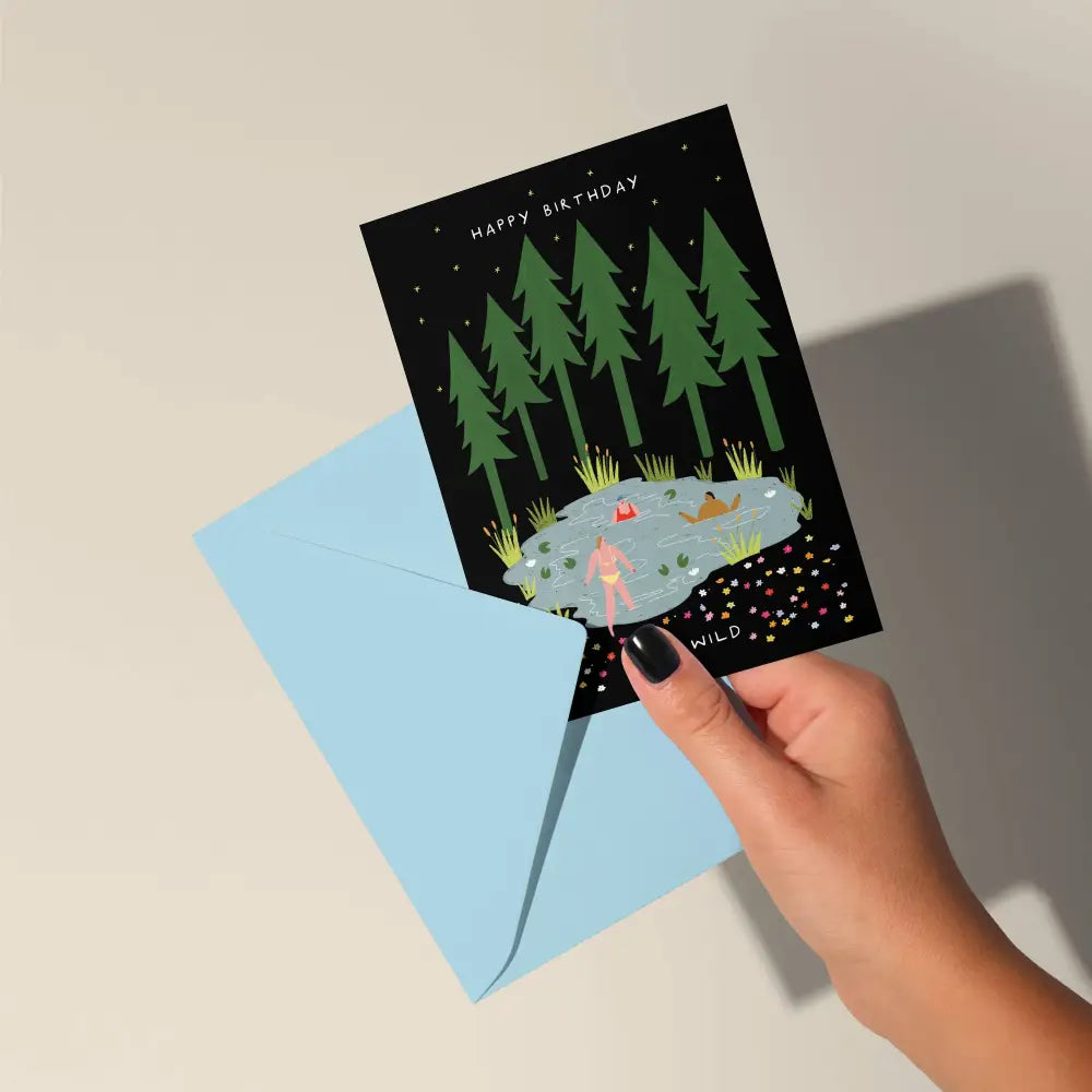 Stay Wild Swimming Birthday Card - PABOOM