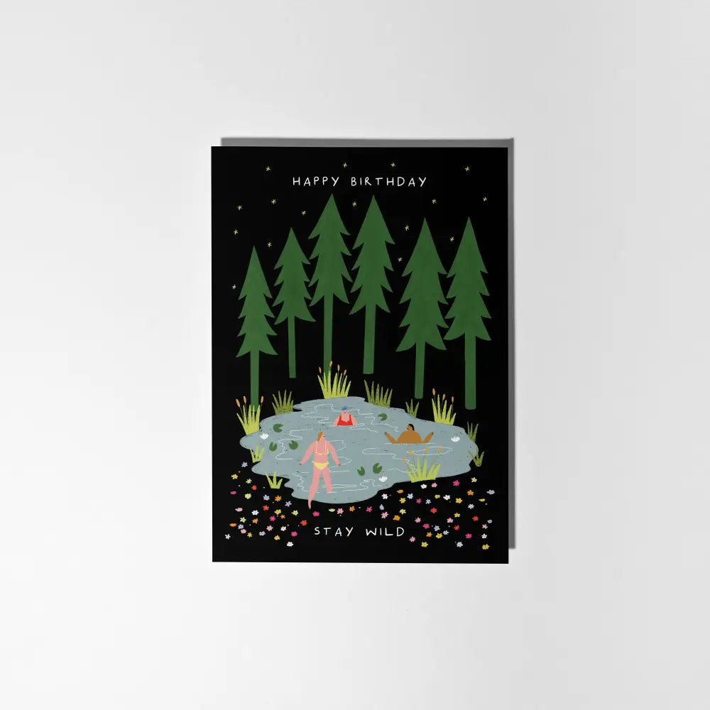 Stay Wild Swimming Birthday Card - PABOOM