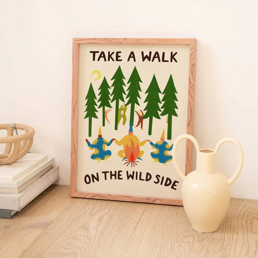 Little Black Cat Illustrated Goods - Take A Walk On The Wild Side Art Print A4