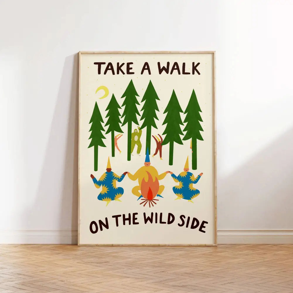Little Black Cat Illustrated Goods - Take A Walk On The Wild Side Art Print A4