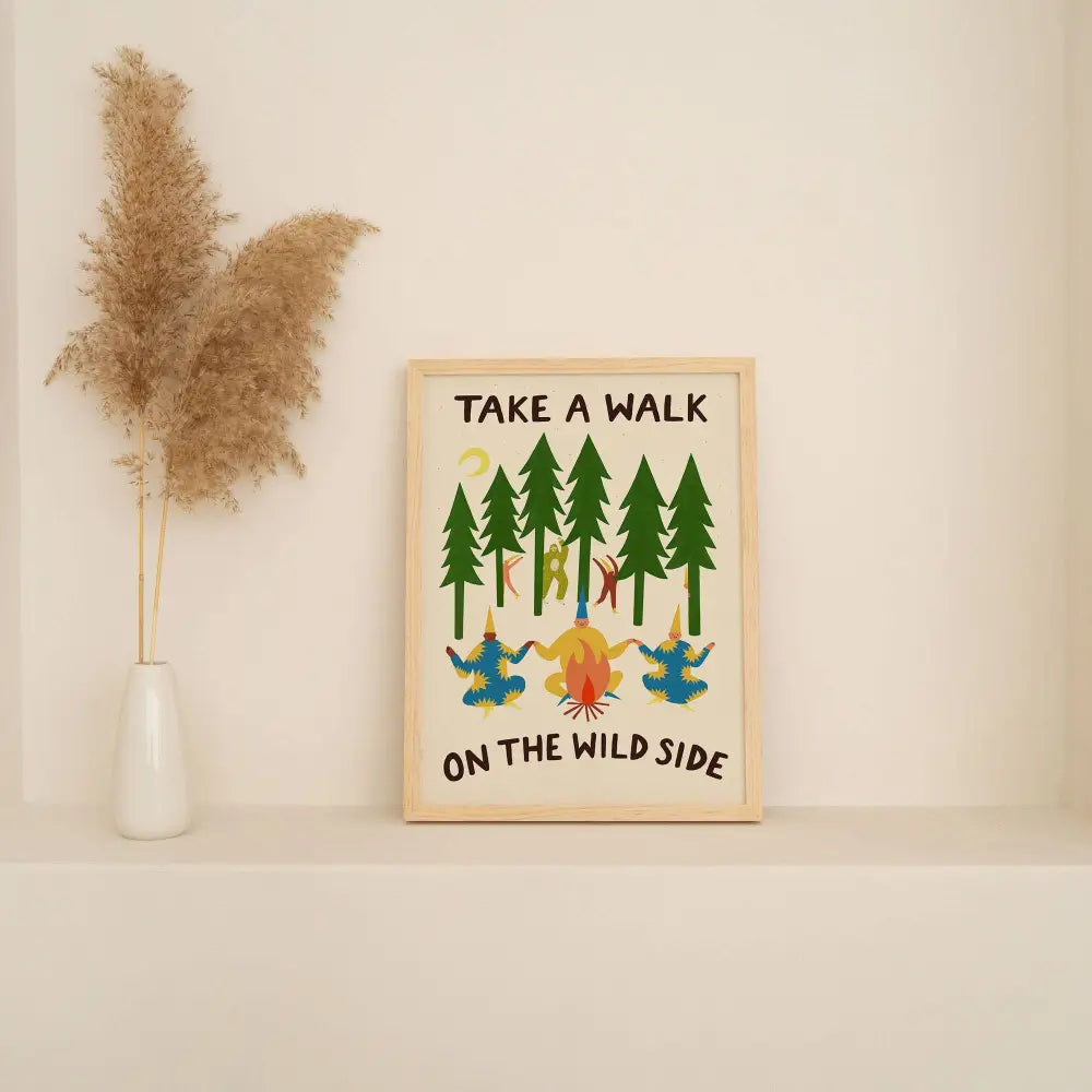 Little Black Cat Illustrated Goods - Take A Walk On The Wild Side Art Print A4