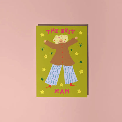 Little Black Cat Illustrated Goods - The Best Mam Card | Mum Birthday | Floral Mother’s Day