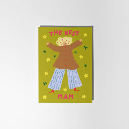 Little Black Cat Illustrated Goods - The Best Mam Card | Mum Birthday | Floral Mother’s Day