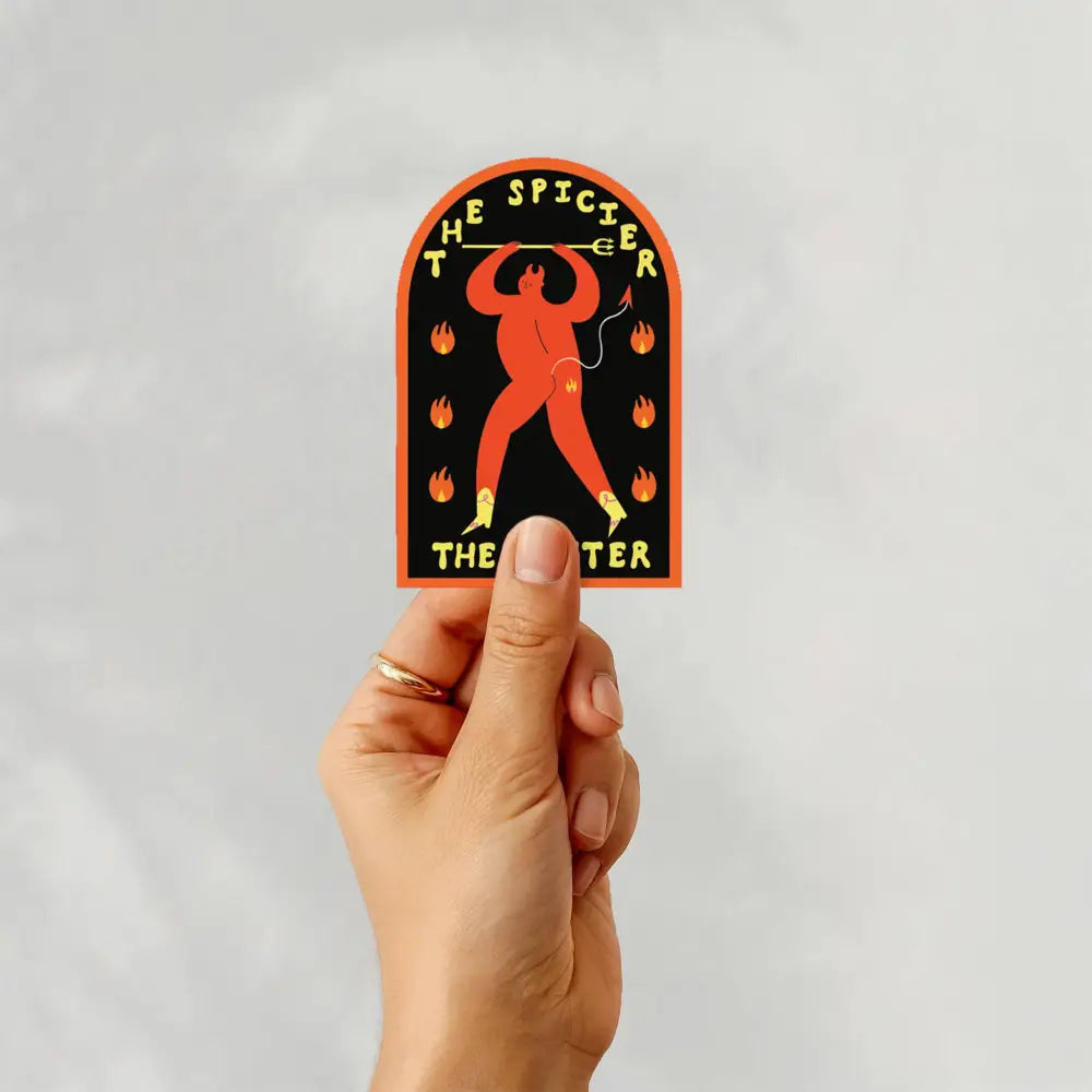 Little Black Cat Illustrated Goods - The Spicier Better Sticker | Devil Vinyl