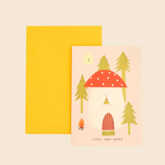 Toadstool Cosy New Home Card - PABOOM
