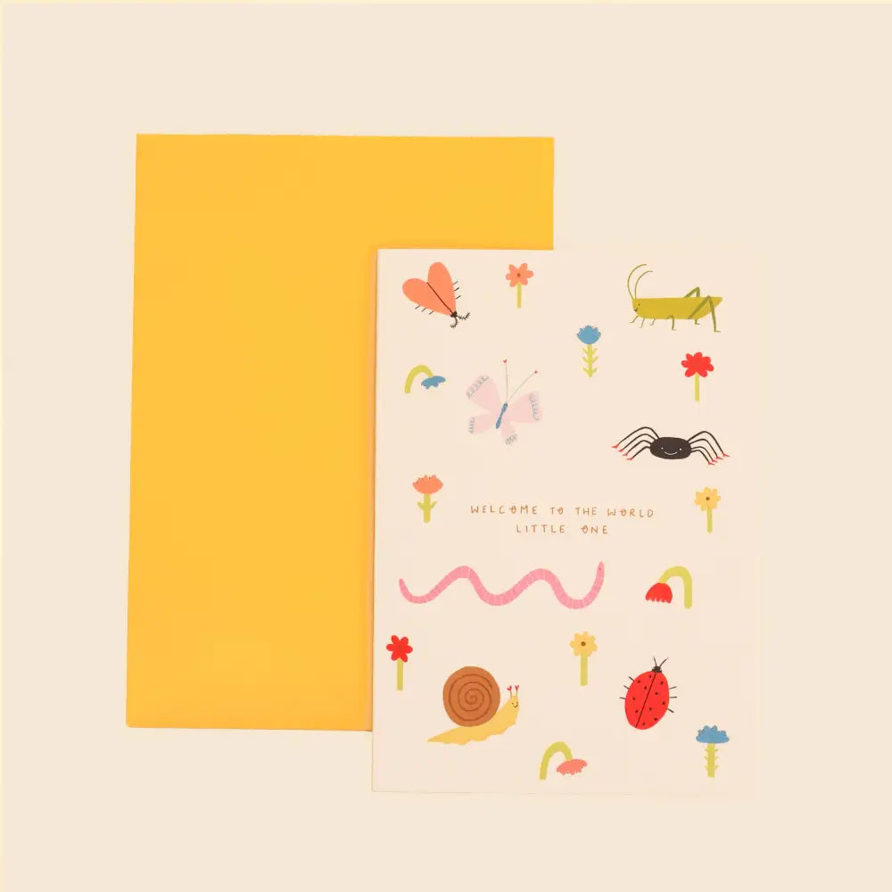 Little Black Cat Illustrated Goods - Welcome To The World Card | New Baby | Gender Neutral