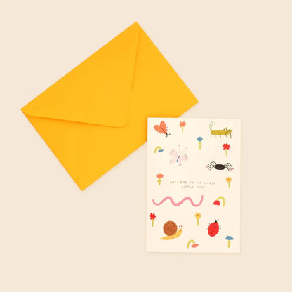 Little Black Cat Illustrated Goods - Welcome To The World Card | New Baby | Gender Neutral