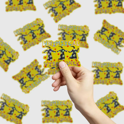 Little Black Cat Illustrated Goods - Whimsical Vibes Only Glitter Sticker | Wizard