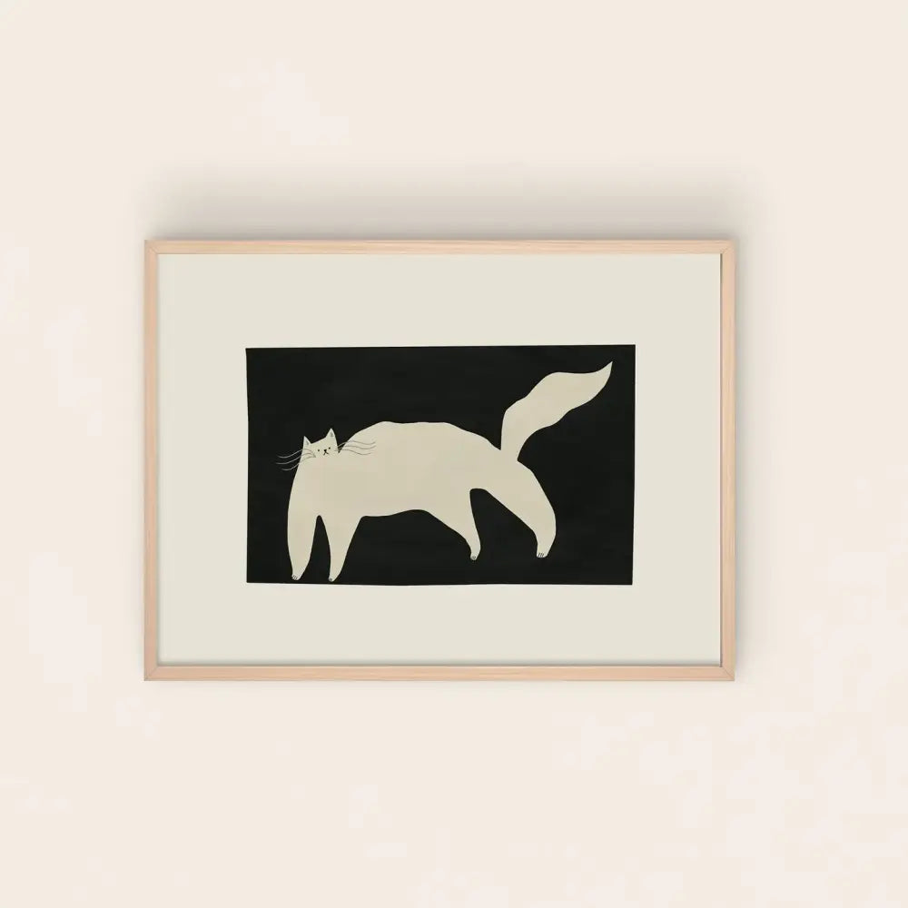 White Cat Print - PABOOM