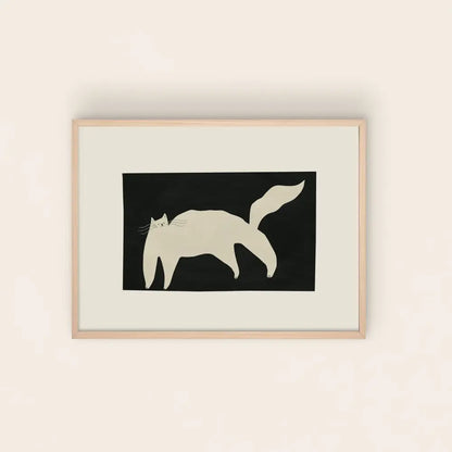 White Cat Print - PABOOM
