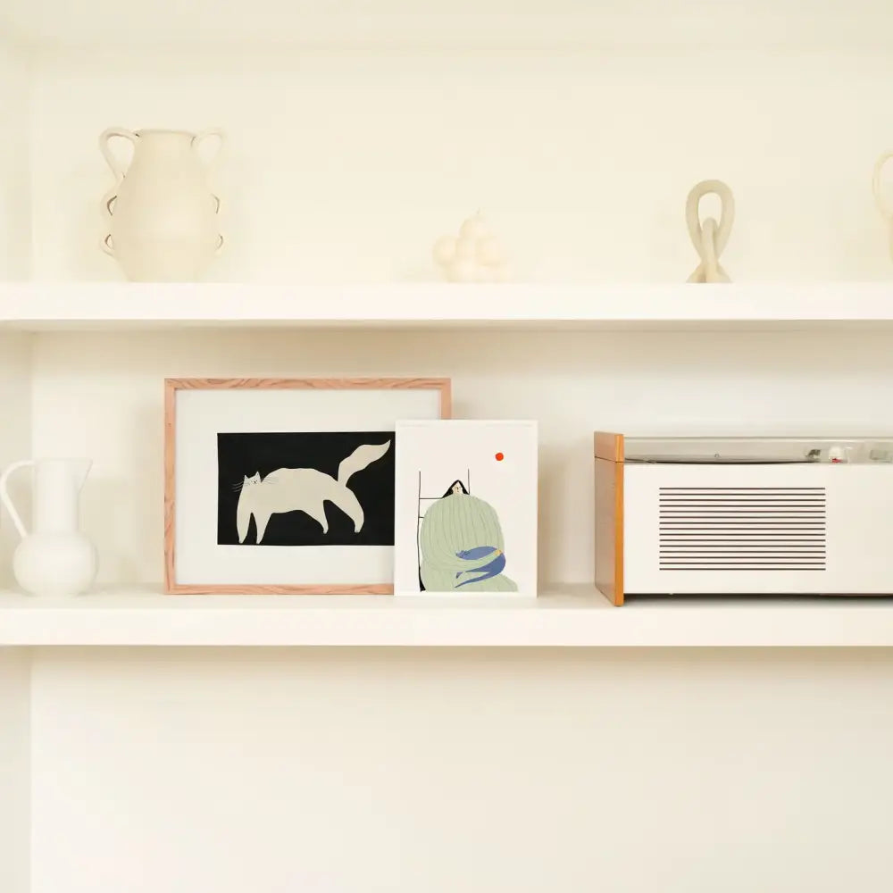 White Cat Print - PABOOM