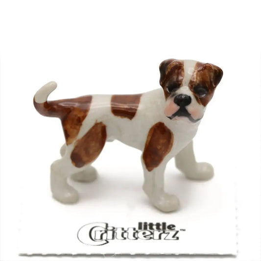 Little Critterz Aspen American Bulldog Porcelain Miniature