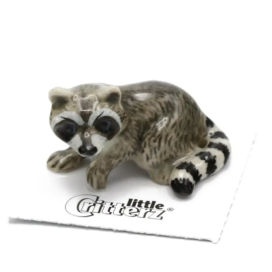 Bandit Racoon Porcelain Miniature - PABOOM