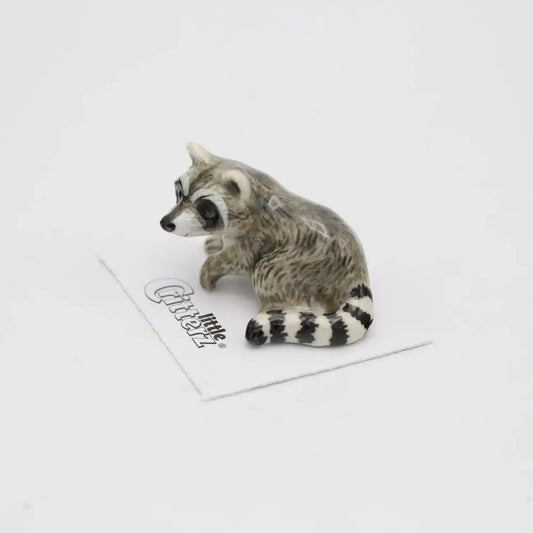 Bandit Racoon Porcelain Miniature - PABOOM