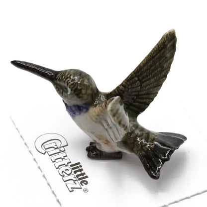 Bell Black-chinned Hummingbird Porcelain Miniature - PABOOM