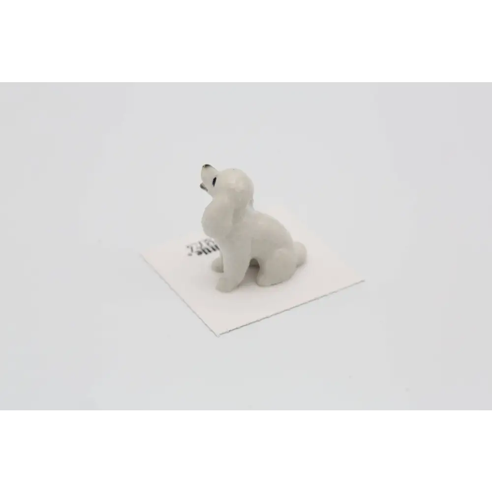 Little Critterz Bella Poodle Porcelain Miniature white ceramic poodle figurine