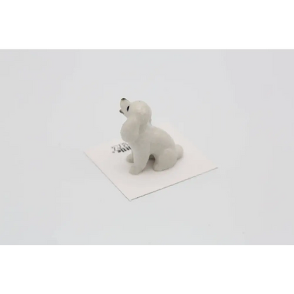 Little Critterz Bella Poodle Porcelain Miniature white ceramic poodle figurine