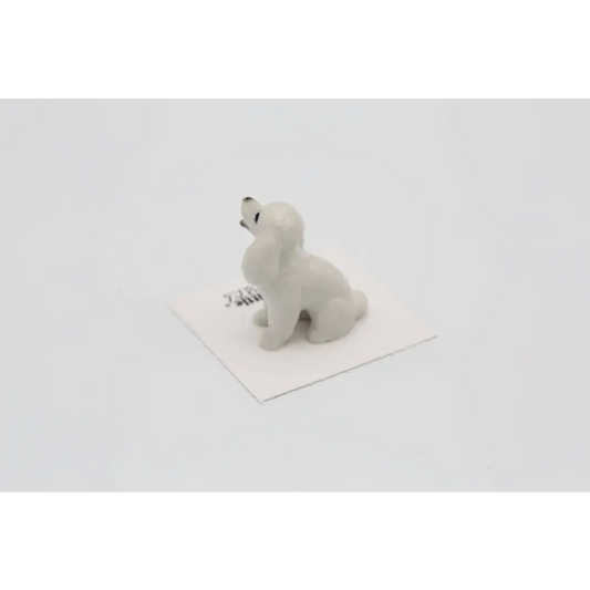Little Critterz Bella Poodle Porcelain Miniature white ceramic poodle figurine